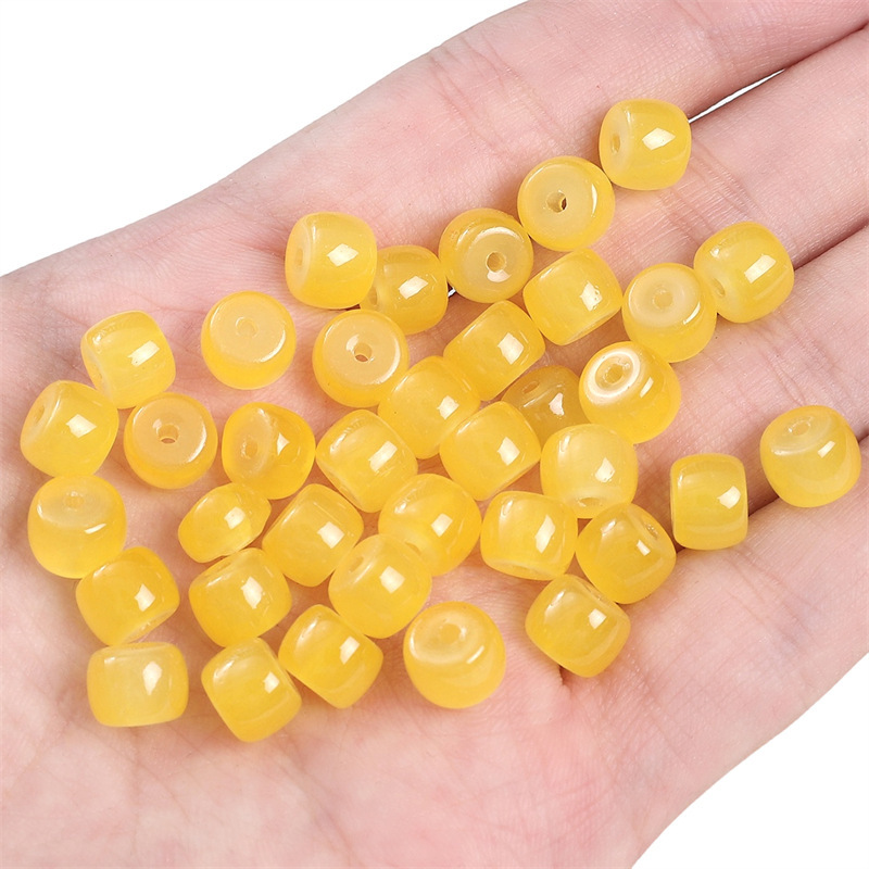 drum beads ginger 8x6mm