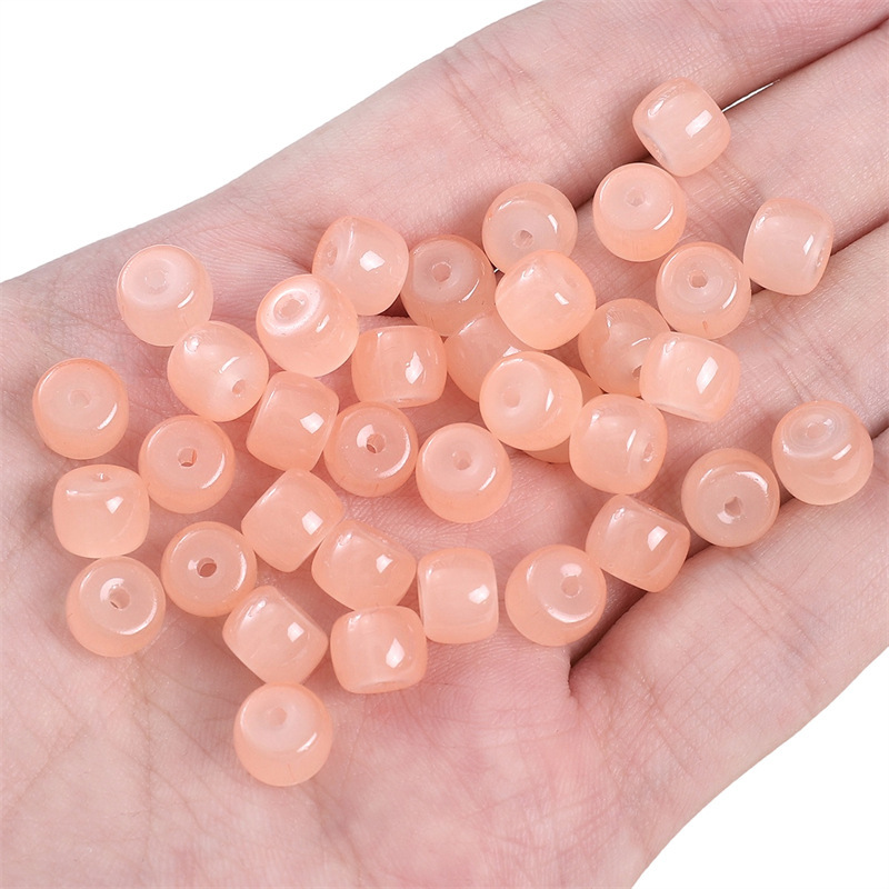 30:drum beads flesh pink 8x6mm