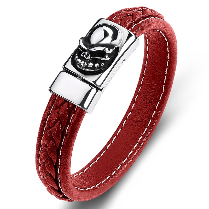 A red leather [steel color]