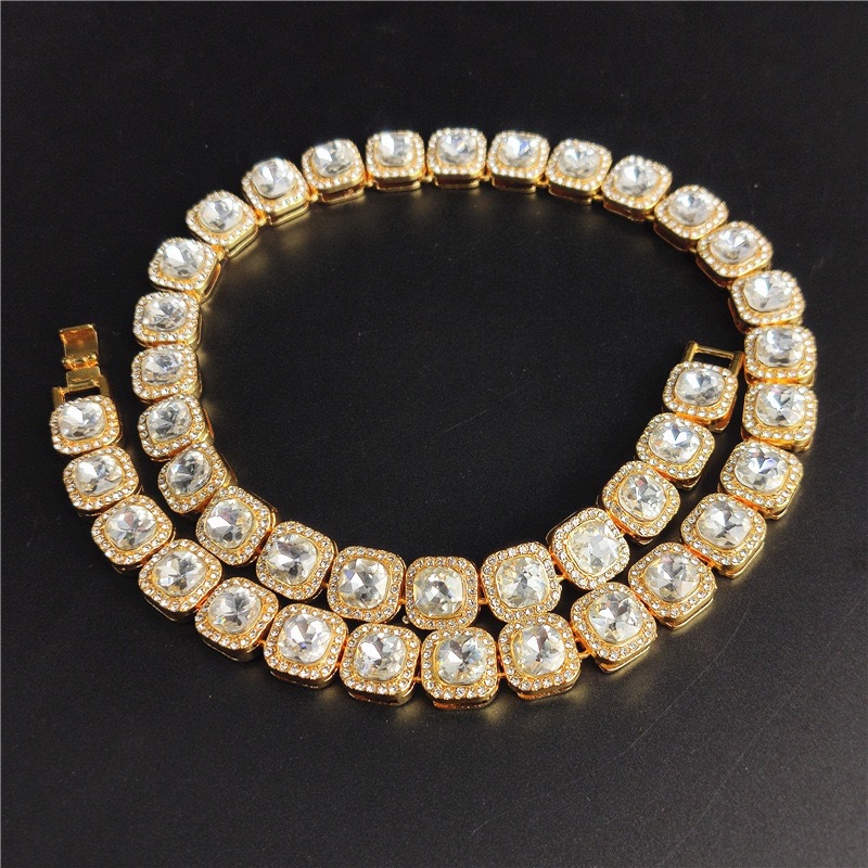 3:Gold (white diamond) necklace, 18inch