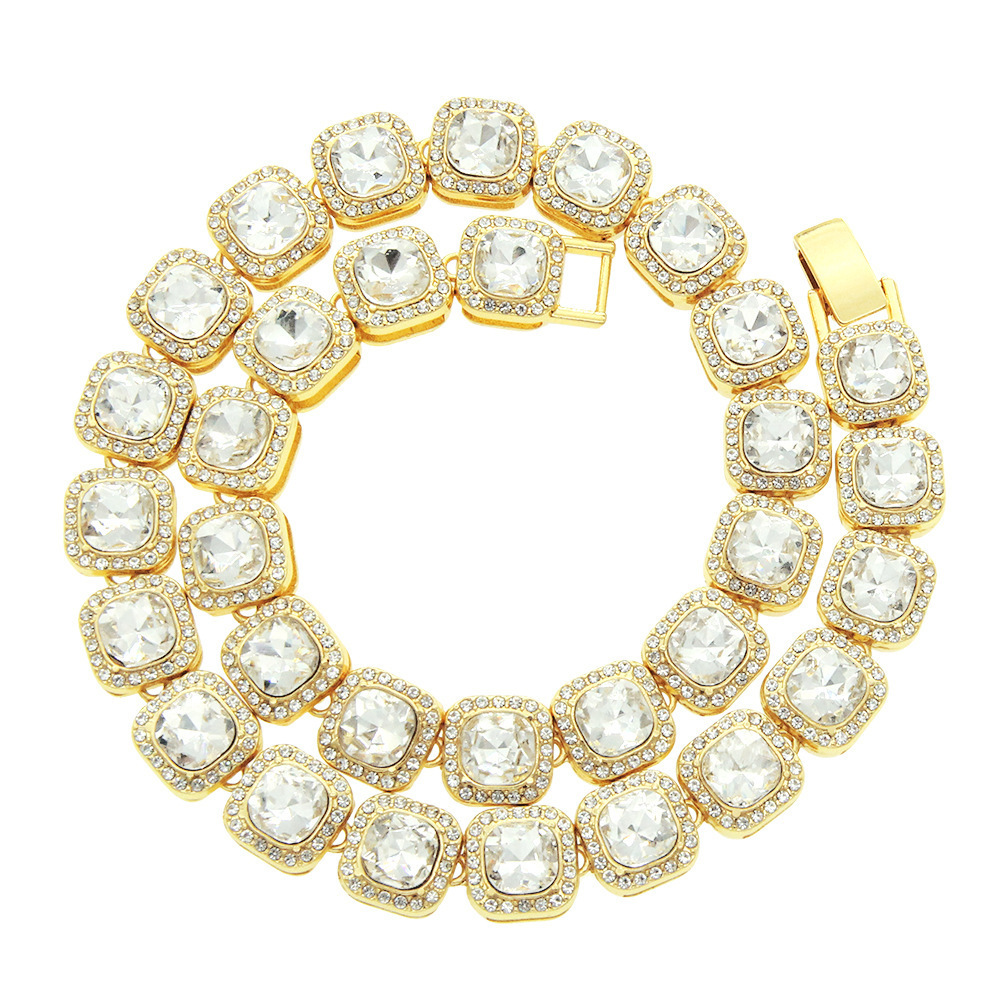 5:Gold (white diamond) necklace, 20inch