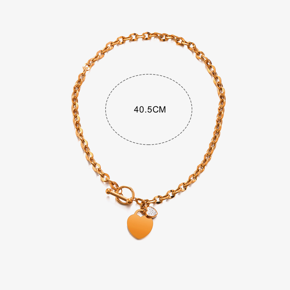 3:Rose gold love necklace