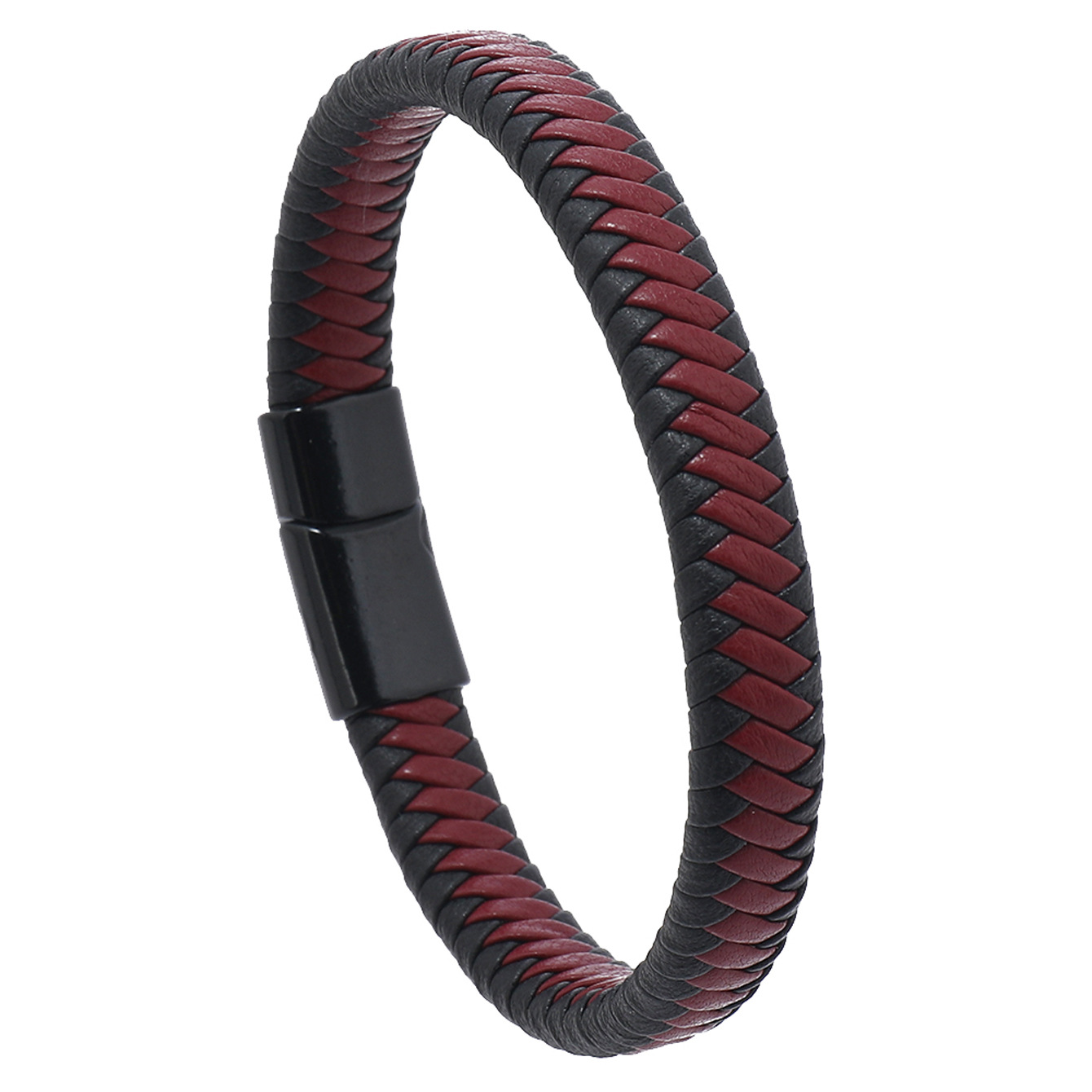 Black, red, black buckle