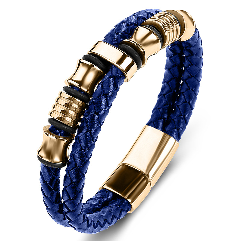 Blue leather [gold] Inner ring 165mm【 Straighten