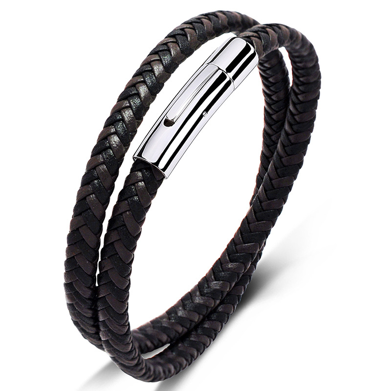 Brown black leather [steel] Inner ring 165mm