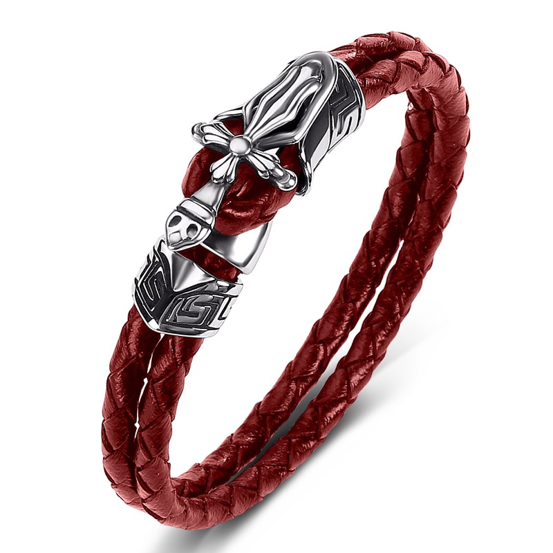 Red leather [steel color] inner ring 200mm