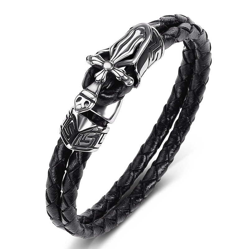 Black leather [steel color] inner ring 200mm