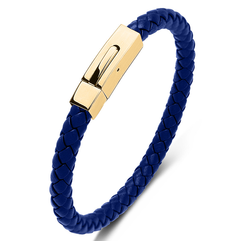 Blue leather [gold]