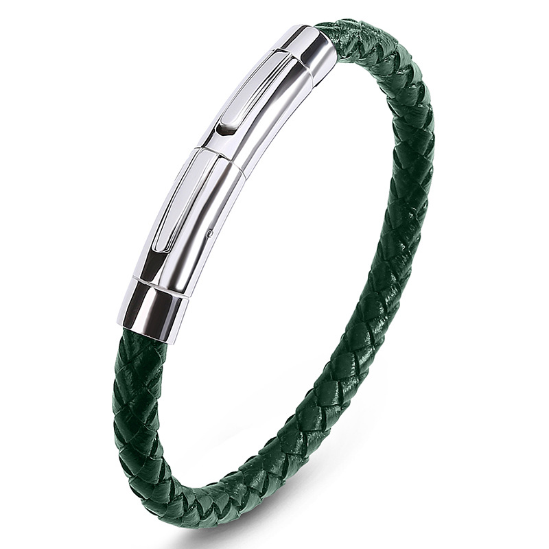 Green leather [steel color] inner ring 185mm