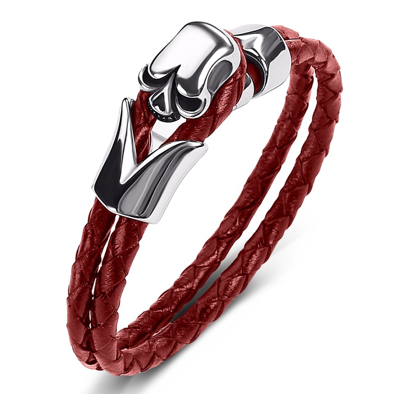 Red leather [steel color] inner ring 165mm