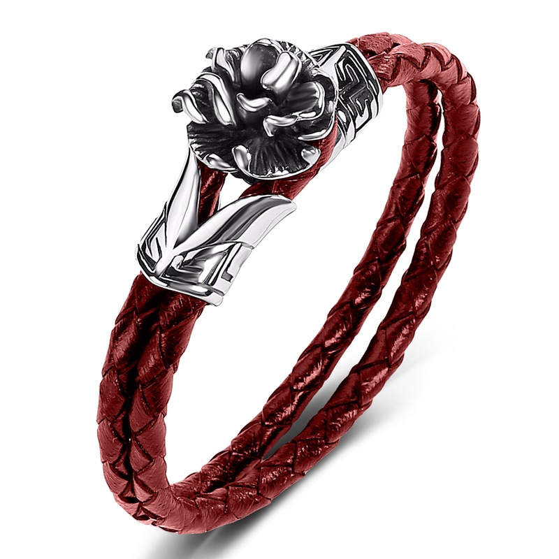 Red leather [steel color] inner ring 200mm