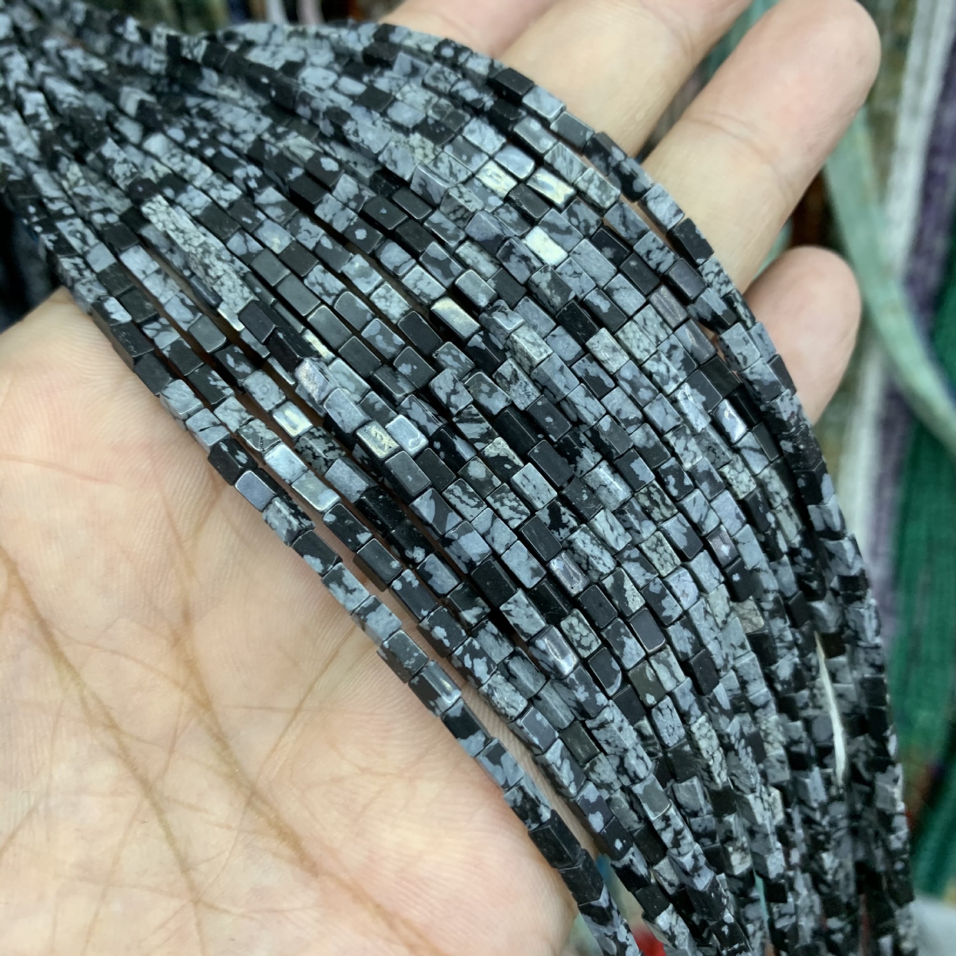 black snowflake obsidian