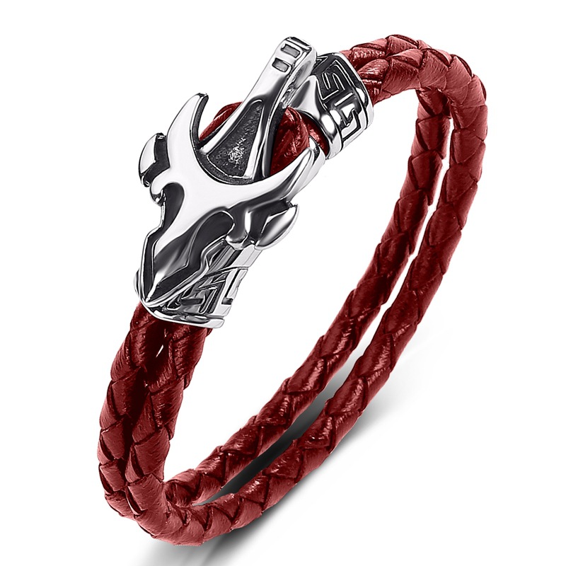 Red leather [steel color] inner ring 165mm