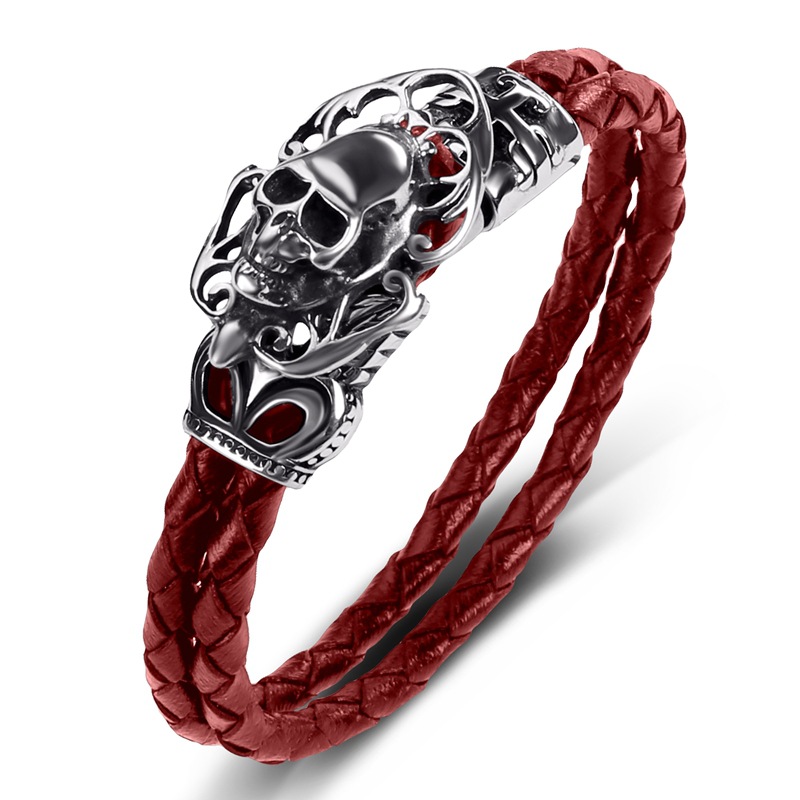 Red leather [steel color] inner ring 165mm