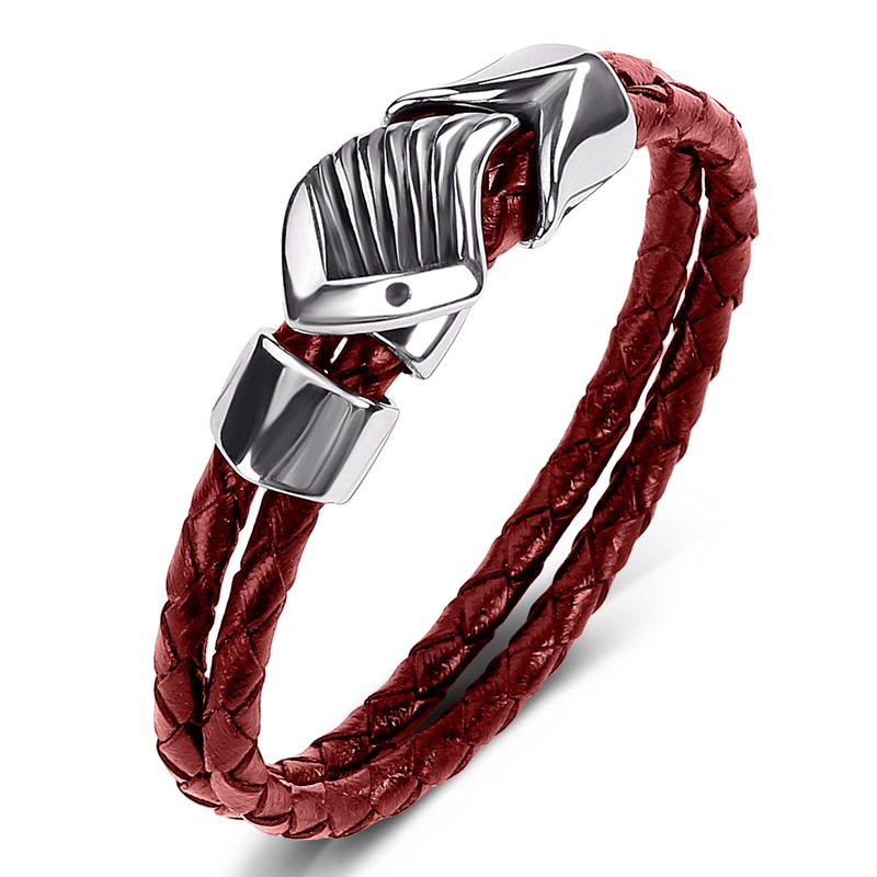 Red leather [steel color] inner ring 165mm