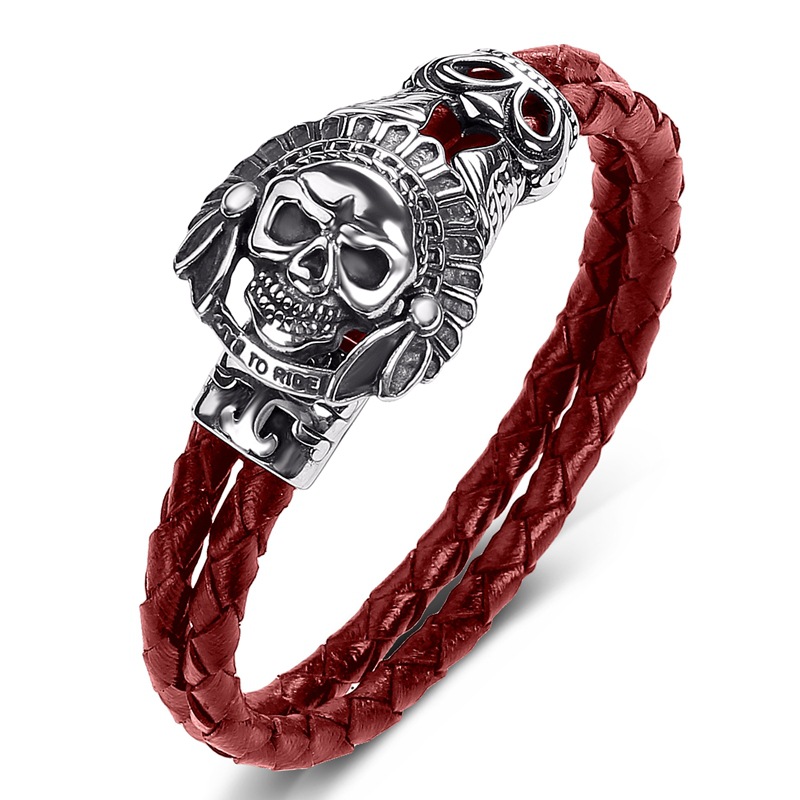 Red leather [steel color] inner ring 165mm