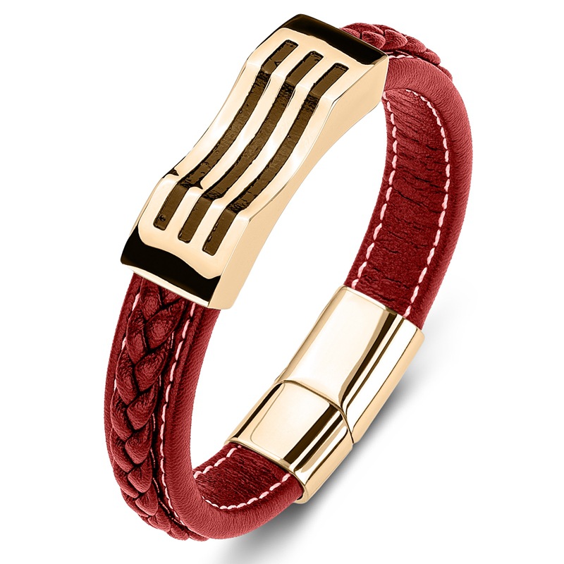 8:Red leather[gold]