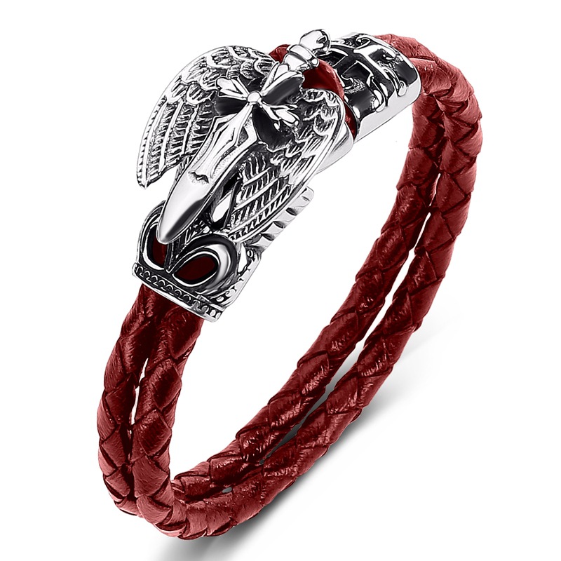 Red leather [steel color] inner ring 165mm