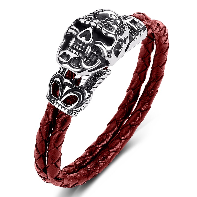 Red leather [steel color] inner ring 185mm