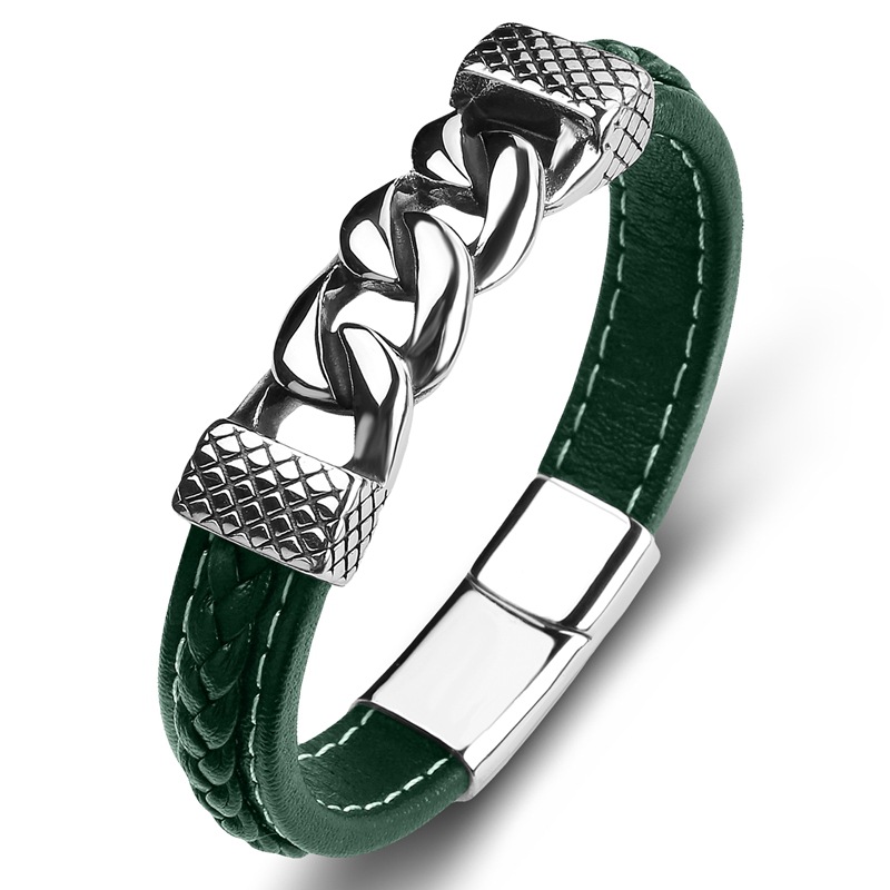 Green leather [steel]