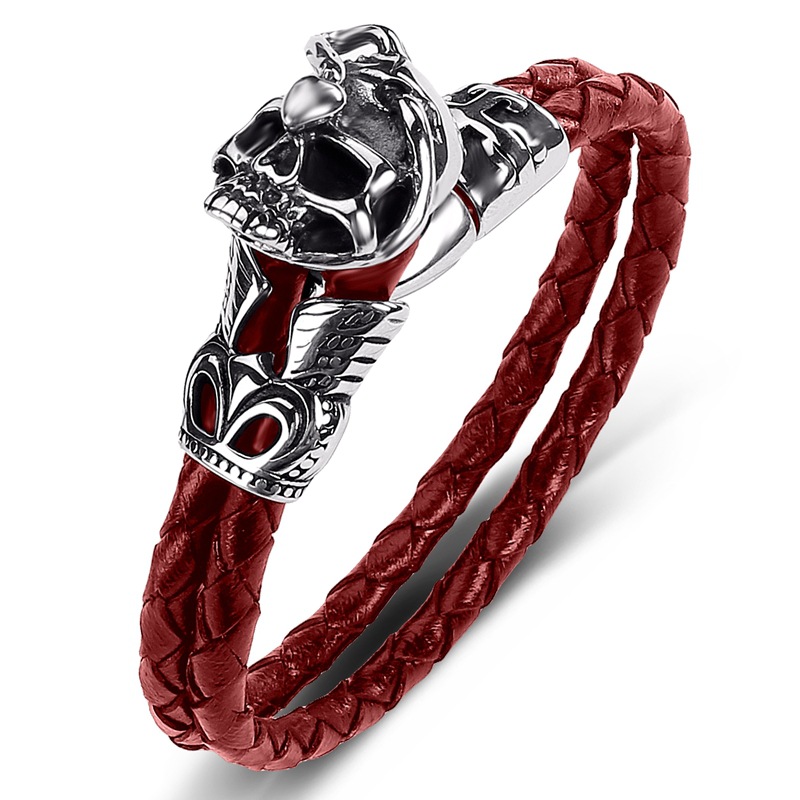 Red leather [steel color] inner ring 200mm