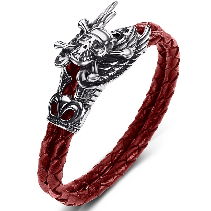 Red leather [steel color] inner ring 165mm