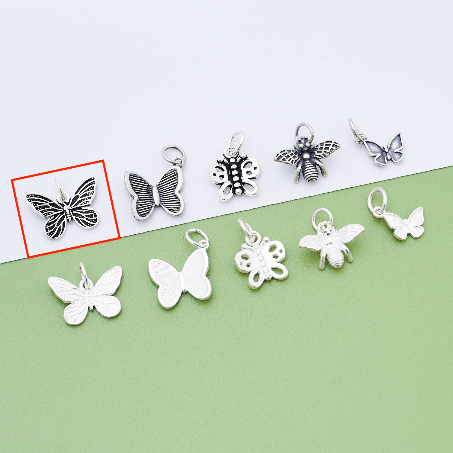 1:1. Butterfly (Vintage - black) -10.8x10.5mm