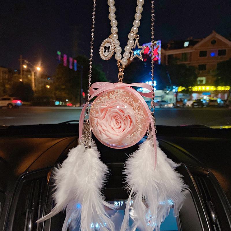 Pink   feather dream catcher