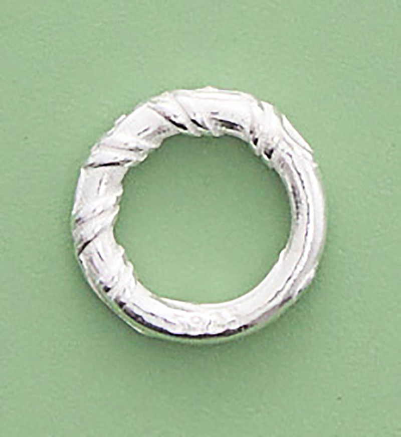 Qiankun circle (plain silver - white) -8.7x8.7mm