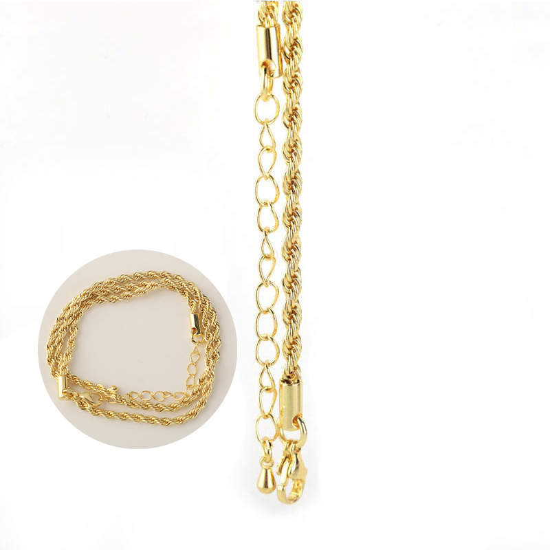 18k coarse twist water drop extension chain (40x5cm) twist chain