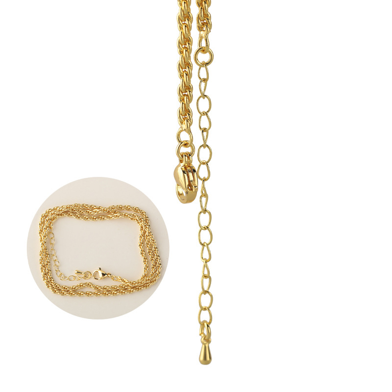 18k coarse twist drop extension chain (50x5cm) twist chain