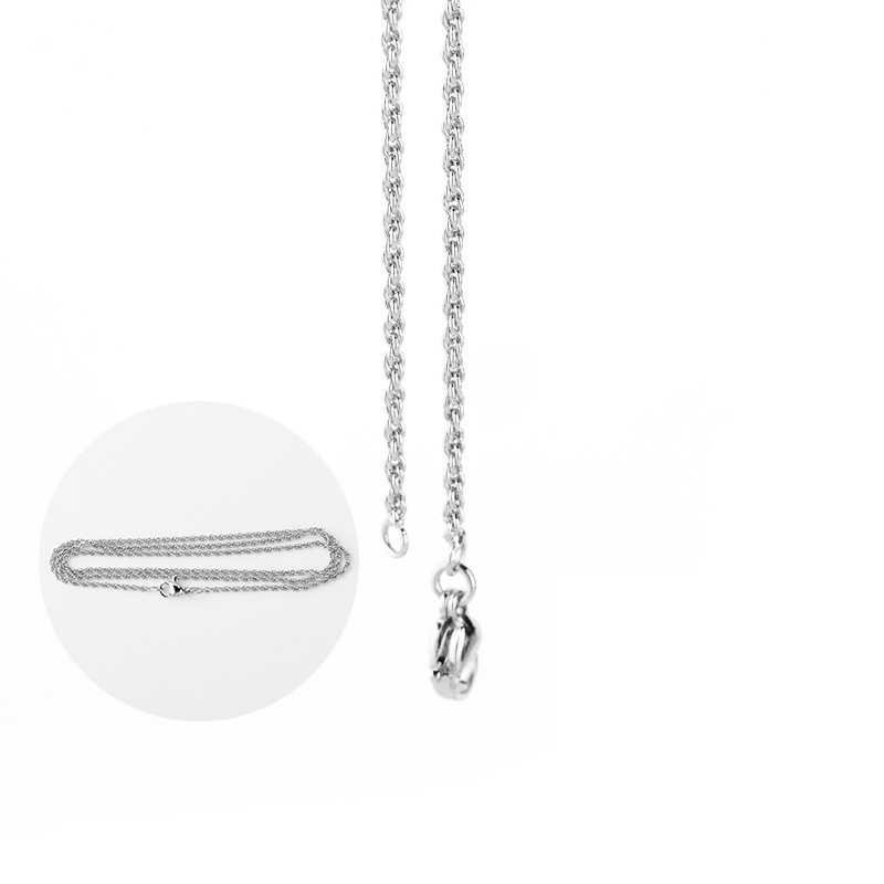 White gold fine twist chain (60cm) twist chain