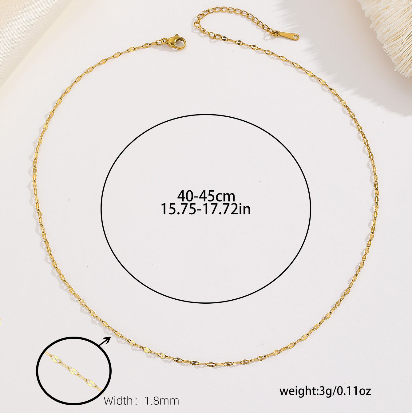 PJ-00873-01 gold lip chain