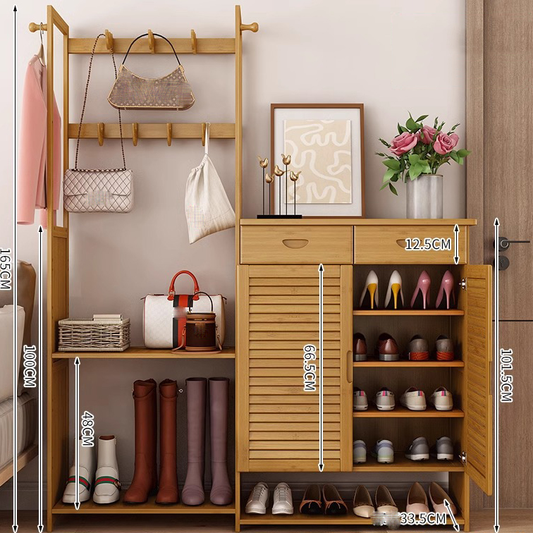 Left 62 coat rack   right 76 five-layer shoe cabinet with drawers