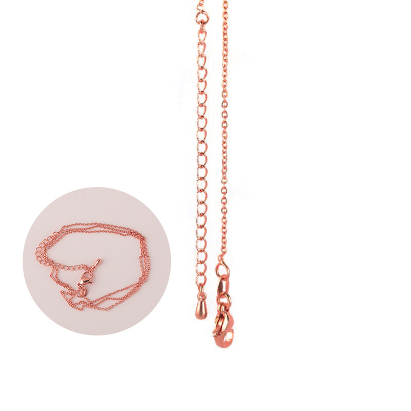 Rose Gold O-Word Water Drop Extension Chain (40x5CM)