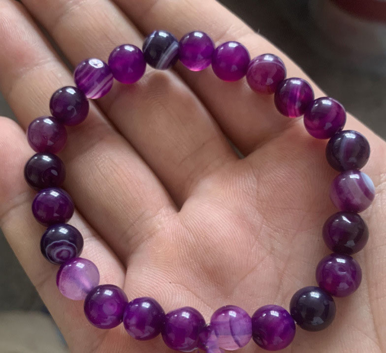 Purple striped agate