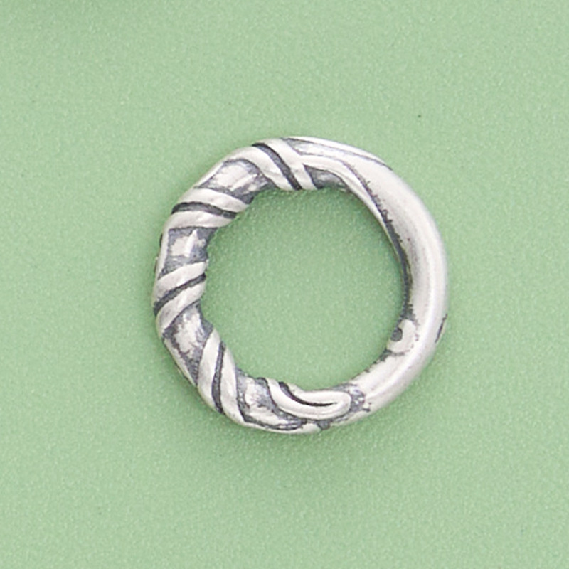 Qiankun Circle (Thai silver - Black) -8.7x8.7mm