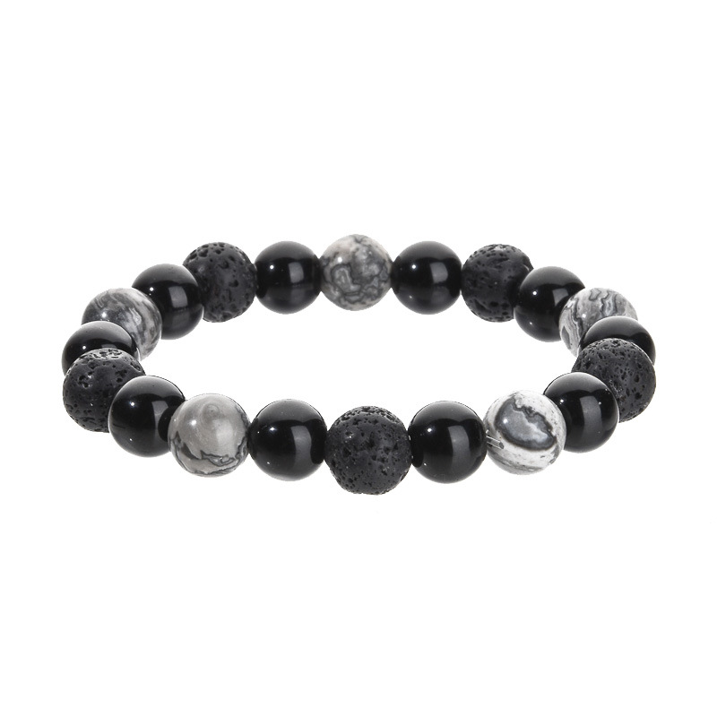 13:10MM map volcanic stone bright black