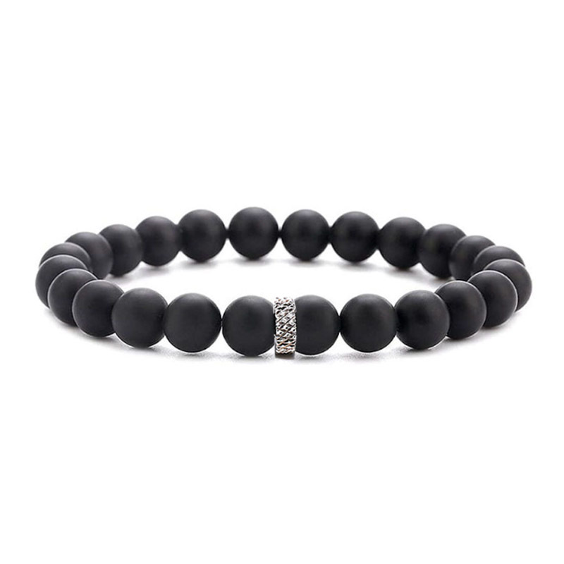 Matte black agate