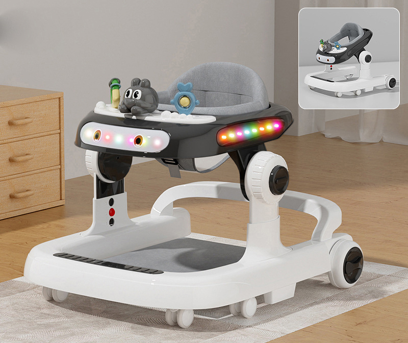 Caring Cat - Black [with foot pad   mute wheel   music light] 8806