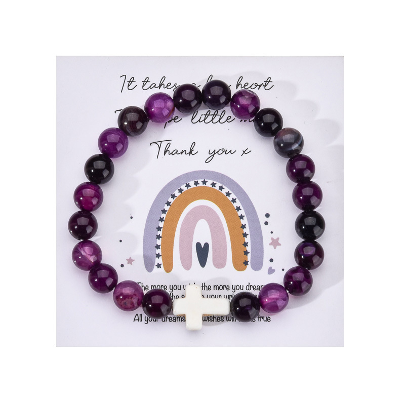 07 Purple striped agate band card