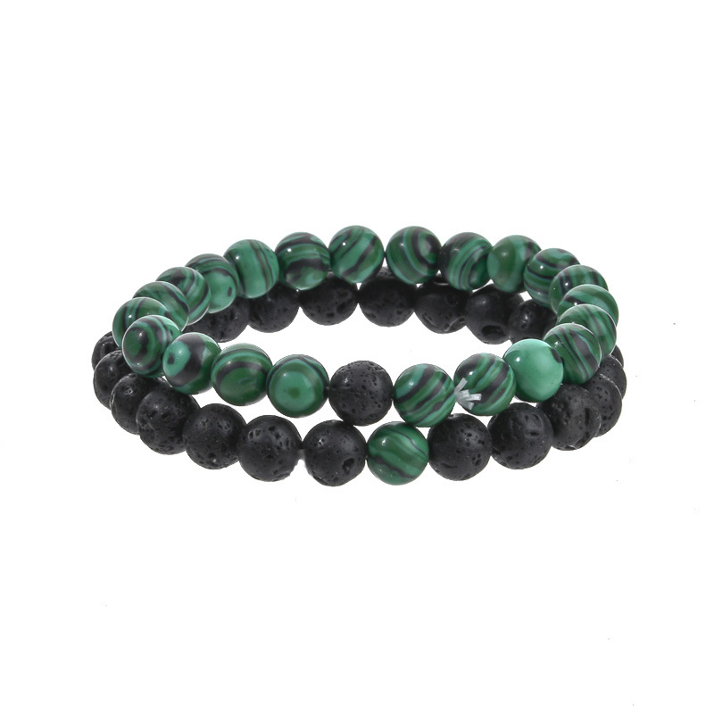 Malachite green volcanic stone