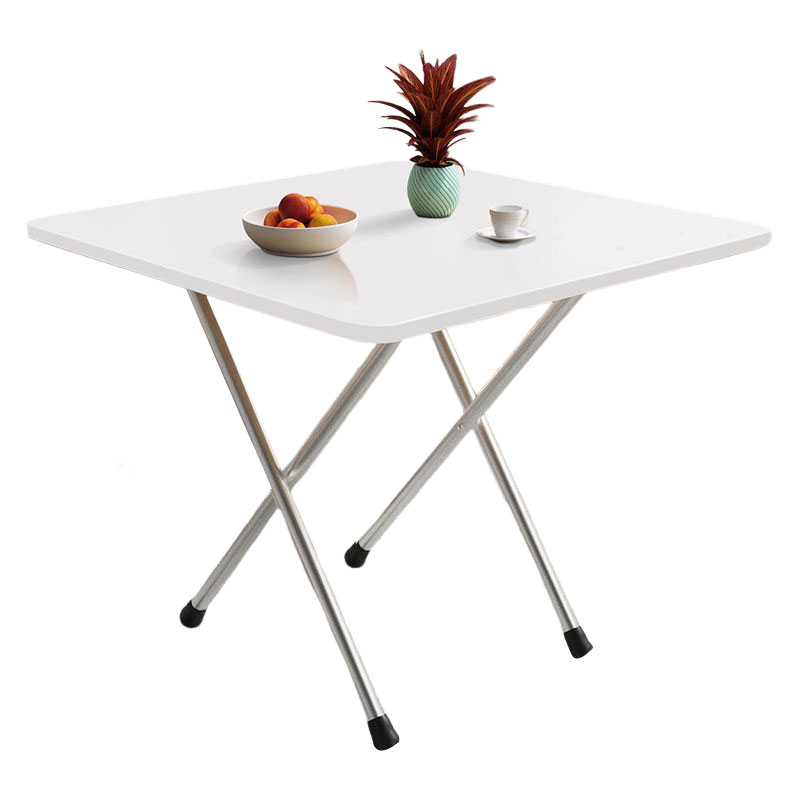 Simple folding square table white 58*58-50 high