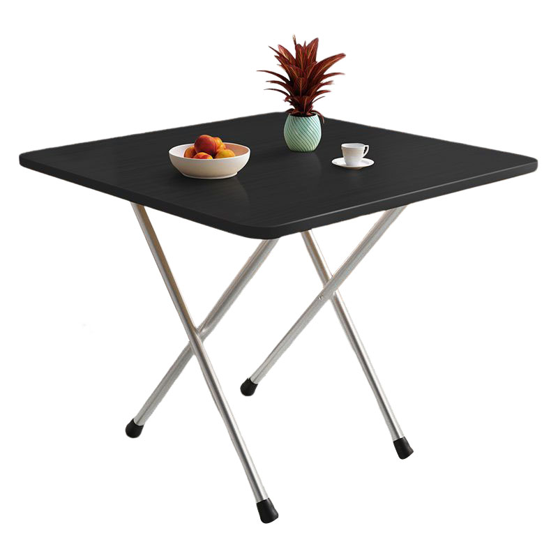 Simple folding square table big black 58*58-50 high