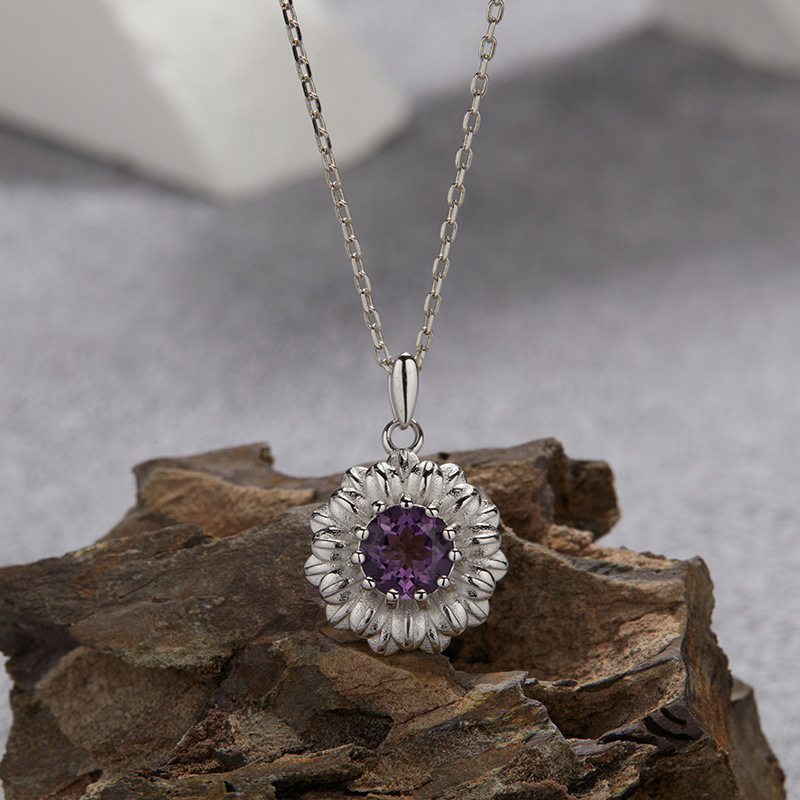 14 Amethyst necklace 38cm with 6cm extender chain