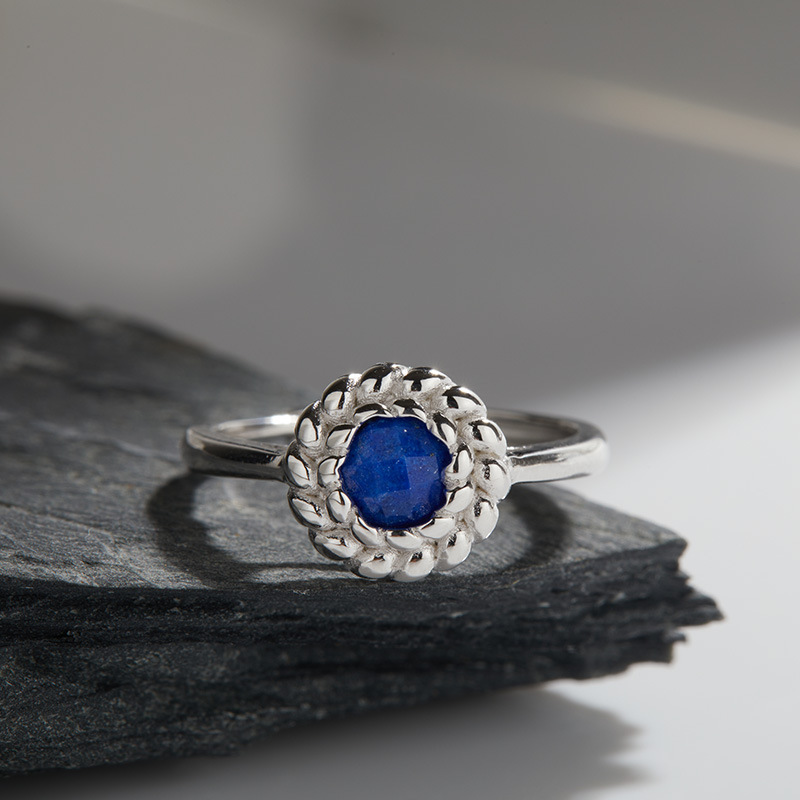 2 Lapis lazuli cuff finger ring