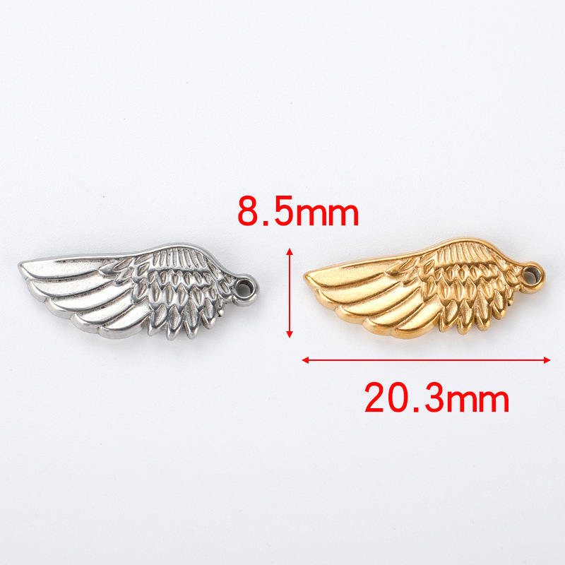 3:Angel wings (single) steel color