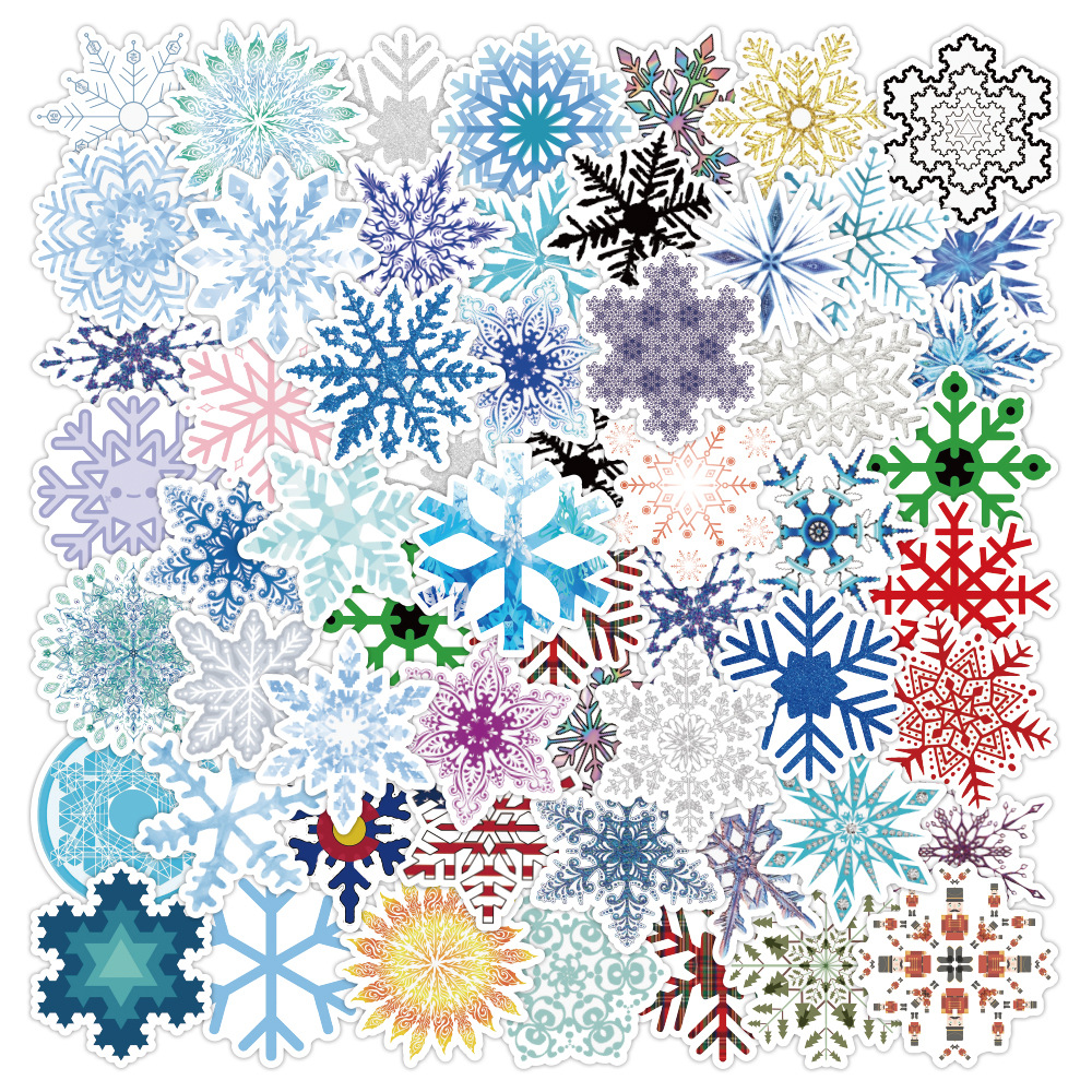 A A group of 50 snowflakes