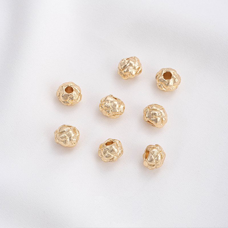 Wool ball separated bead6x8mm【10 PCS 】