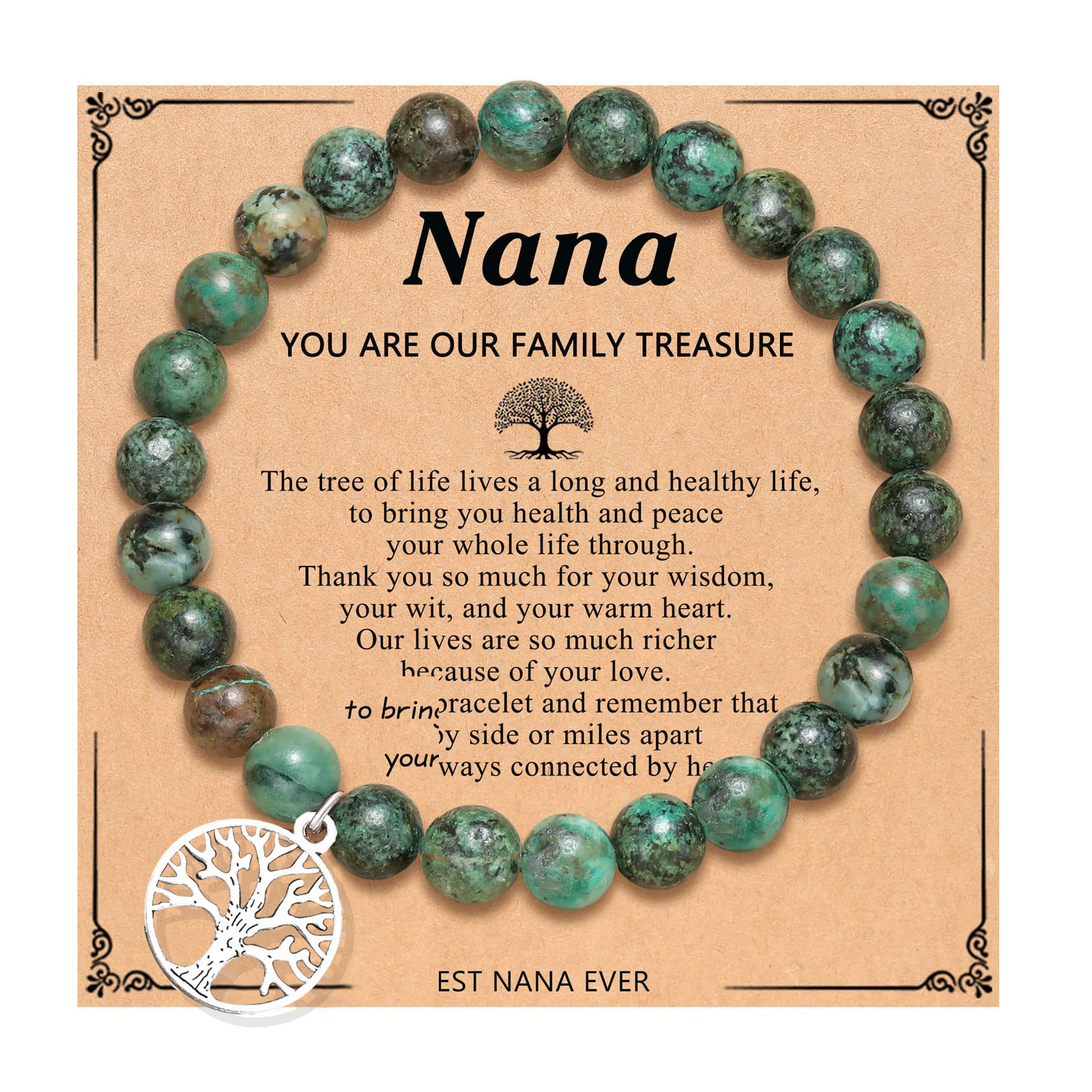 African Turquoise with card